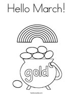 Hello March Coloring Page