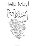 Hello May Coloring Page