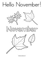 Hello November Coloring Page
