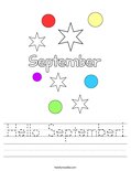 Hello September! Worksheet