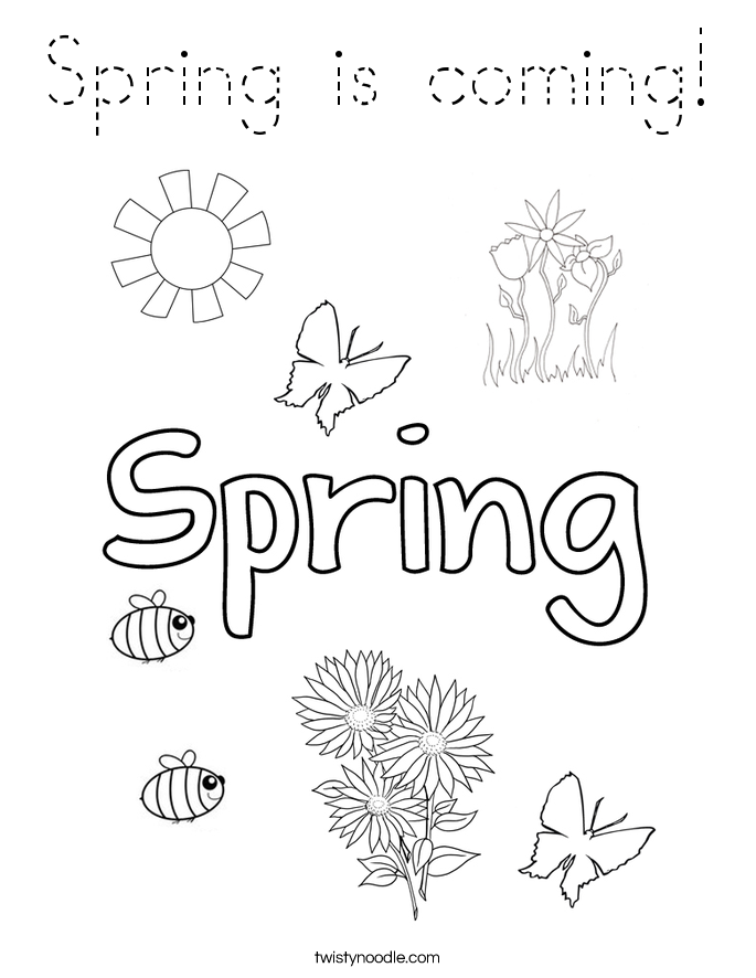 Spring is coming! Coloring Page