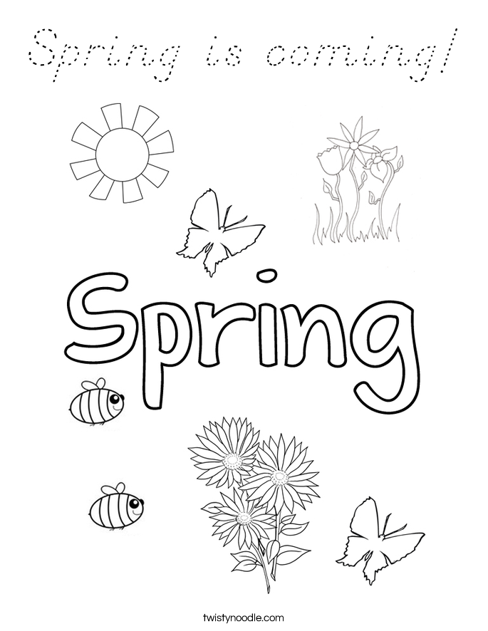 Spring is coming! Coloring Page