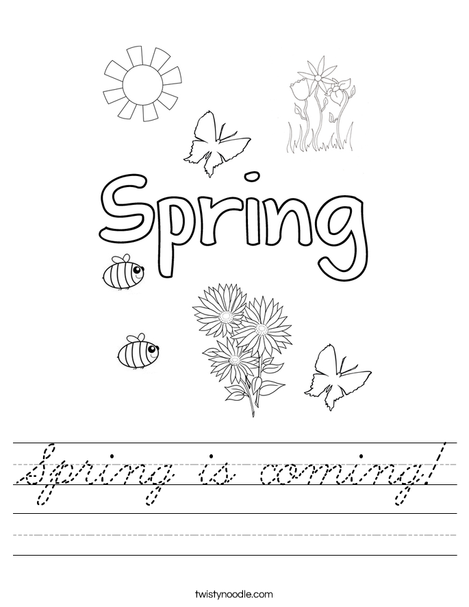 Spring is coming! Worksheet