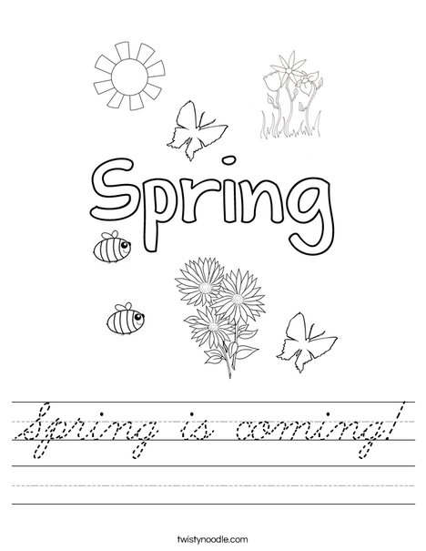 Hello Spring! Worksheet