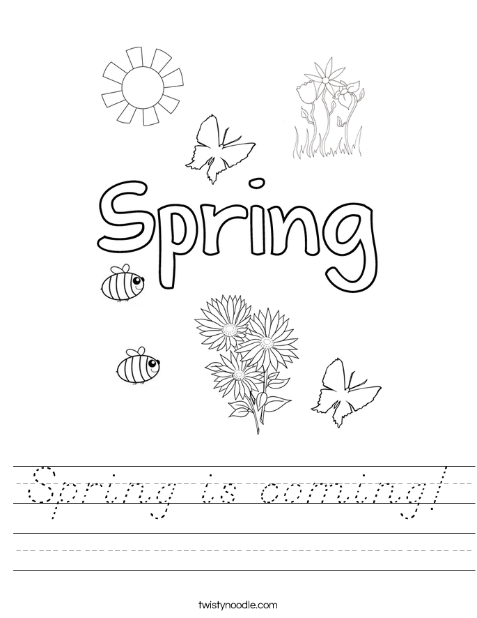 Spring is coming! Worksheet