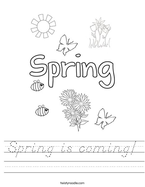 Hello Spring! Worksheet