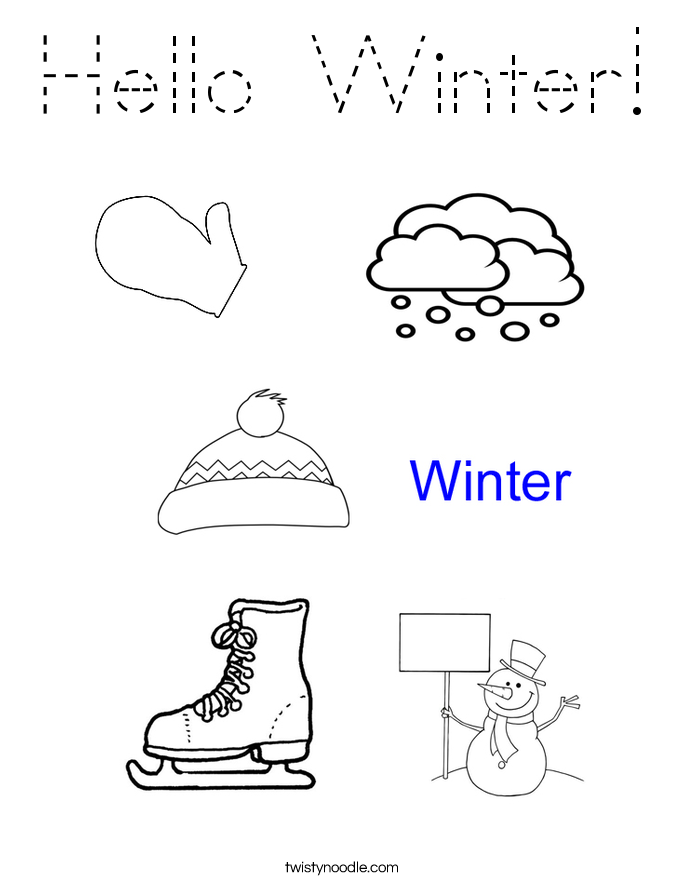 Hello Winter! Coloring Page