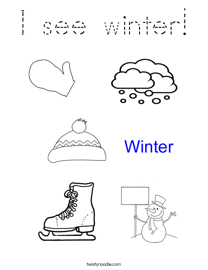 I see winter! Coloring Page