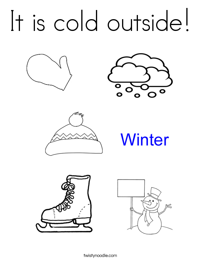 It is cold outside! Coloring Page