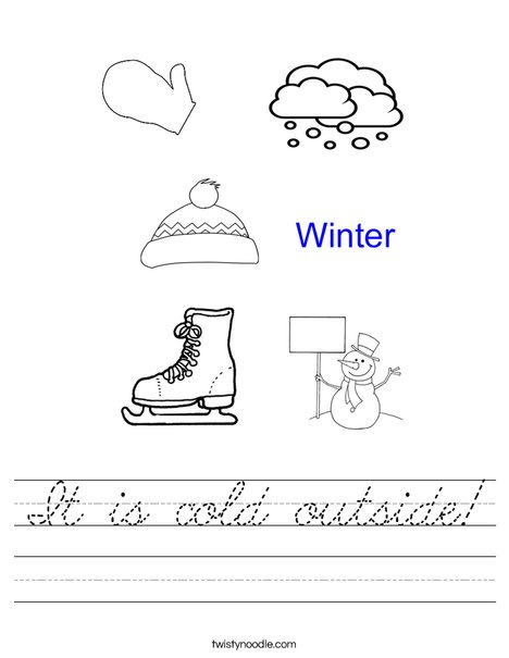 Hello Winter Worksheet