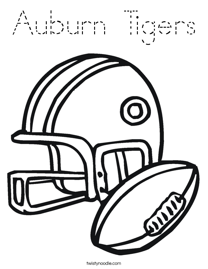 Auburn Tigers Coloring Page
