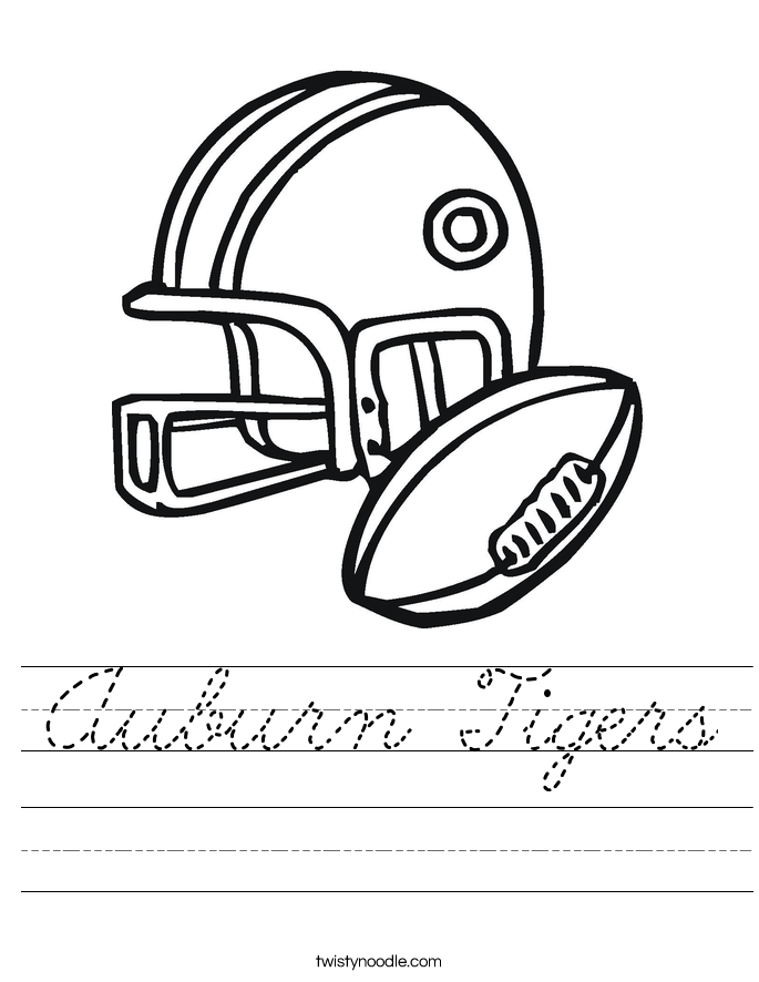 Auburn Tigers Worksheet