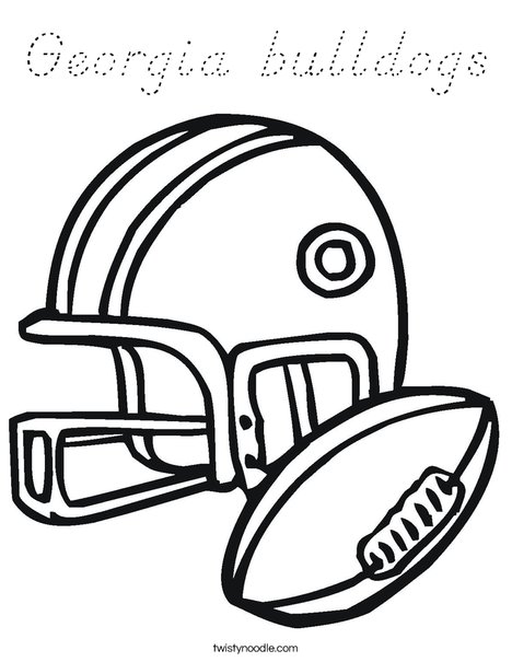 Football Helmet and Ball Coloring Page