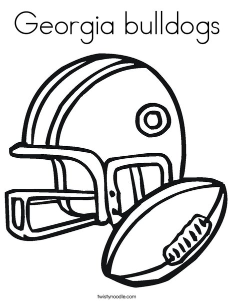 Football Helmet and Ball Coloring Page