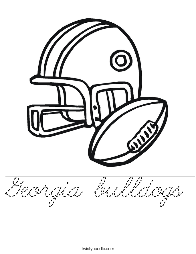 Georgia bulldogs Worksheet