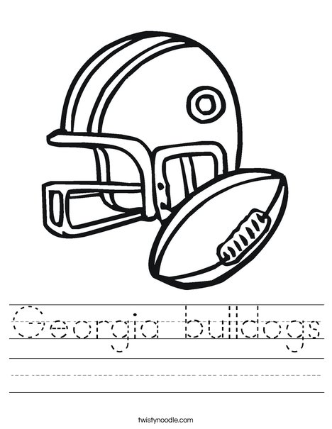 Football Helmet and Ball Worksheet