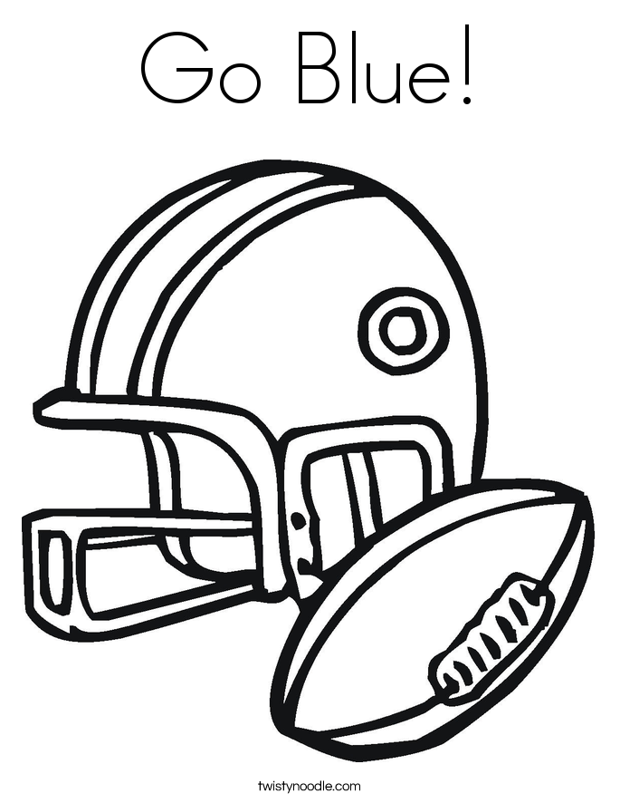 Go Blue! Coloring Page