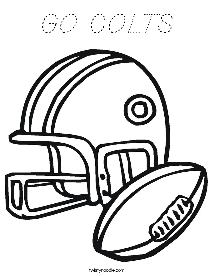 GO COLTS Coloring Page