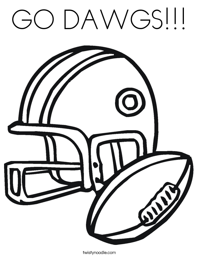 GO DAWGS!!! Coloring Page