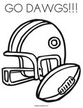 GO DAWGS!!! Coloring Page