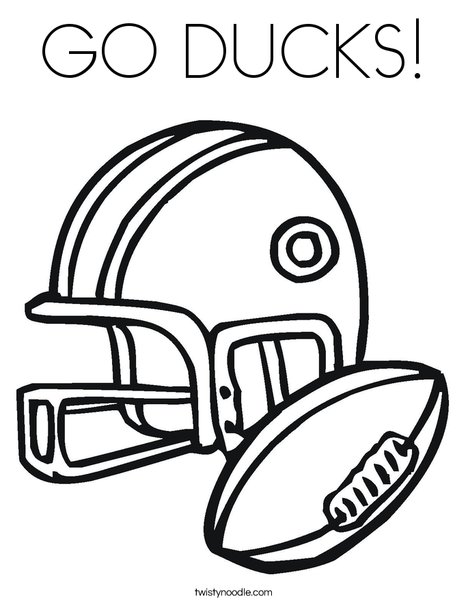 Football Helmet and Ball Coloring Page