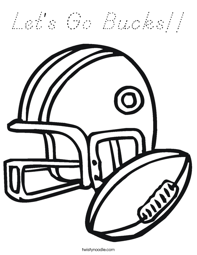 Let's Go Bucks!! Coloring Page
