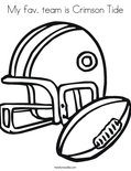 My fav. team is Crimson Tide Coloring Page