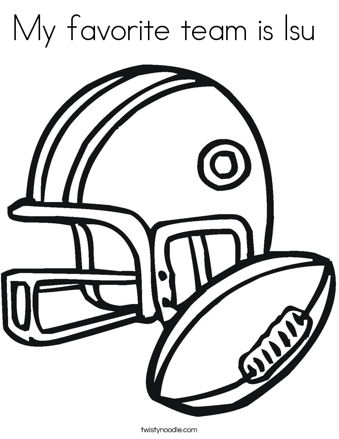 My favorite team is lsu  Coloring Page