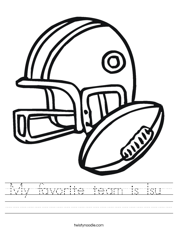My favorite team is lsu  Worksheet