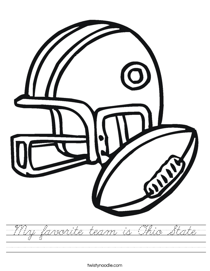 My favorite team is Ohio State Worksheet