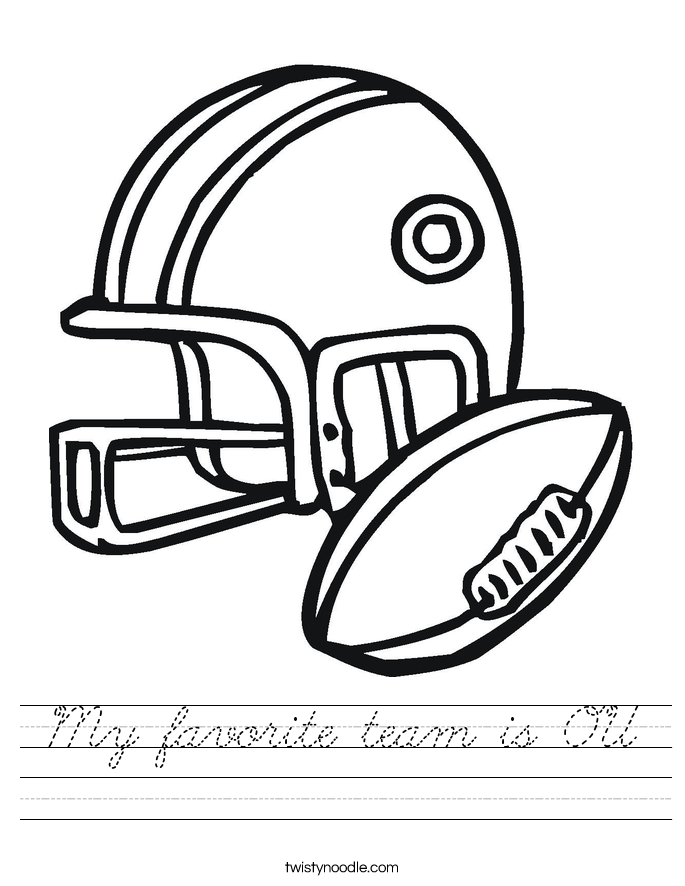 My favorite team is OU Worksheet