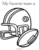 My favorite team is  Coloring Page