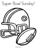 Super Bowl Sunday! Coloring Page