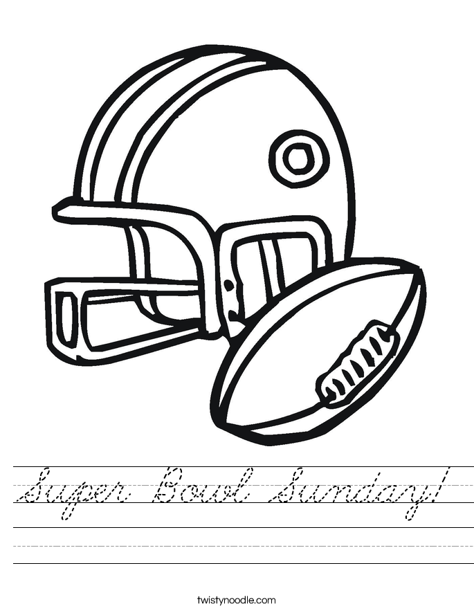 Super Bowl Sunday! Worksheet