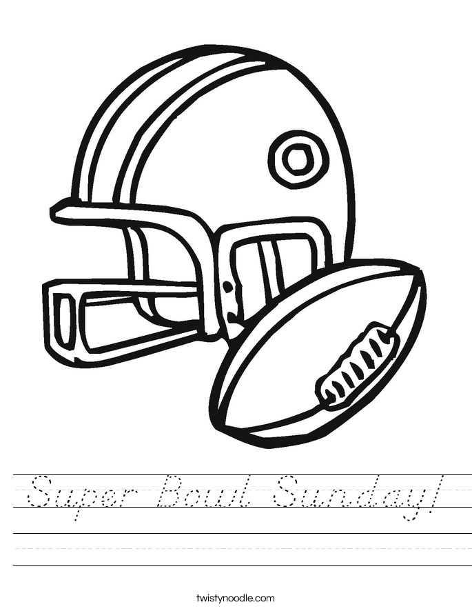 Super Bowl Sunday! Worksheet