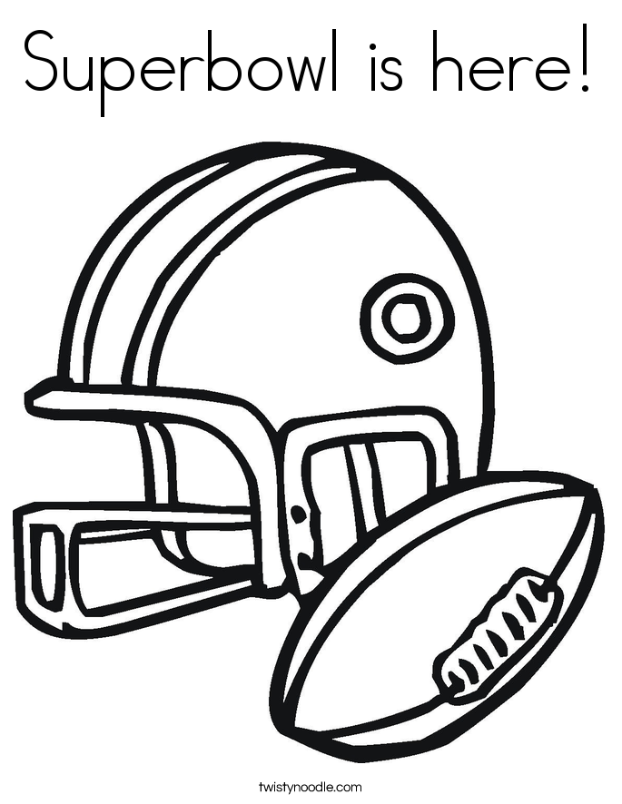 Superbowl is here! Coloring Page