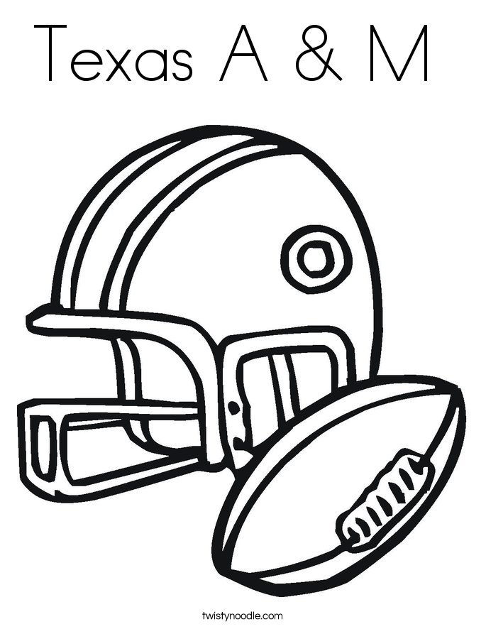 Texas A & M  Coloring Page