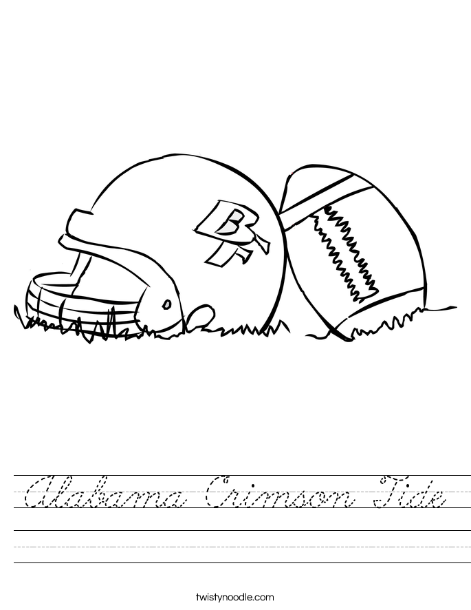 Alabama Crimson Tide Worksheet