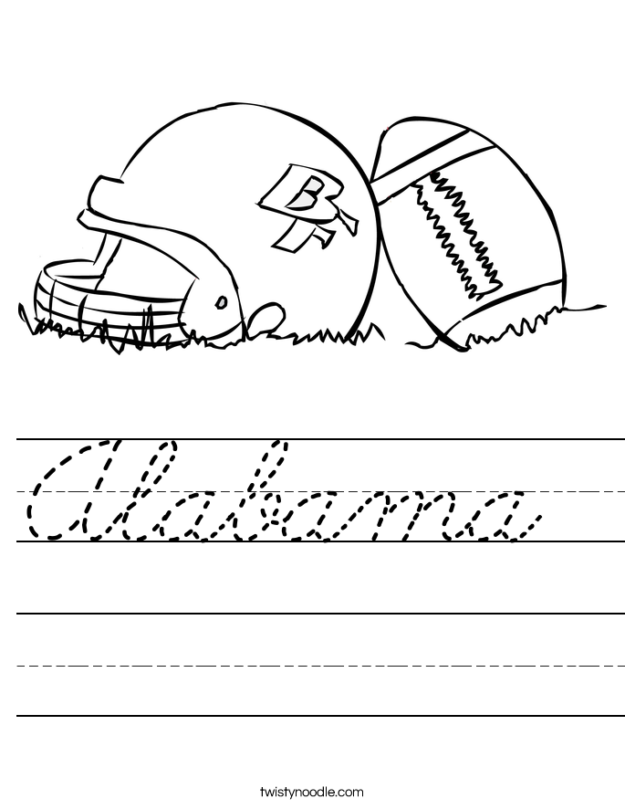 Alabama  Worksheet