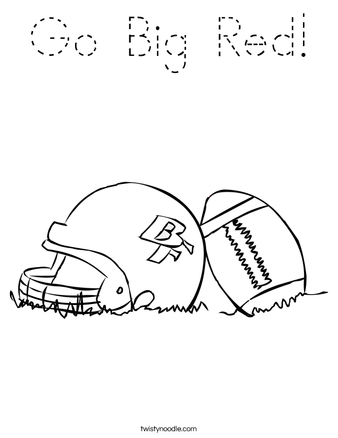 Go Big Red! Coloring Page