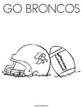 GO BRONCOS Coloring Page
