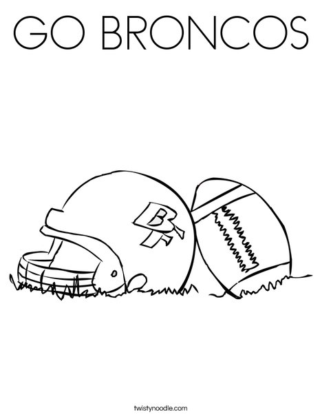Helmet and Football Coloring Page