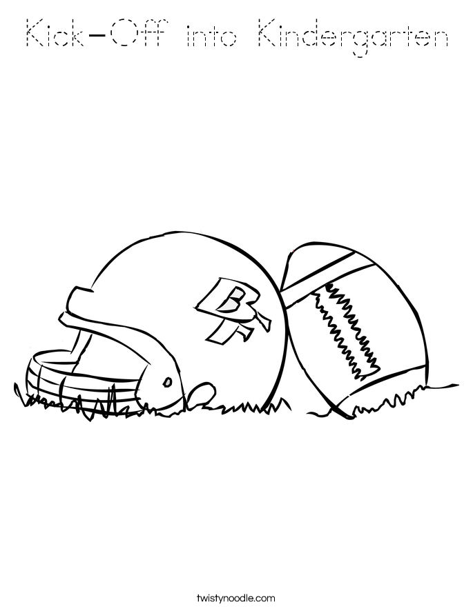 Kick-Off into Kindergarten Coloring Page