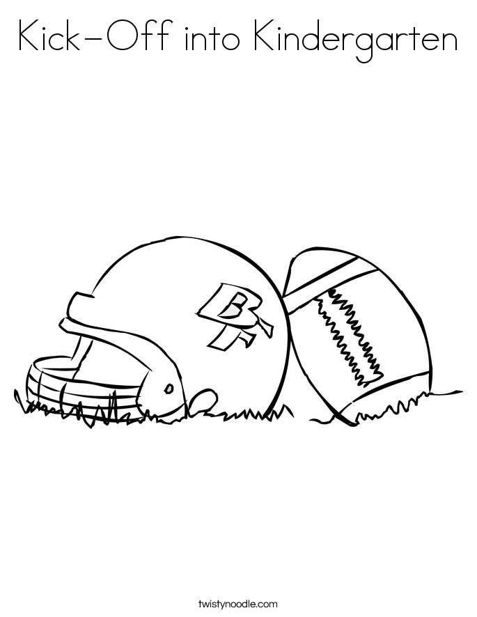 Kick-Off into Kindergarten Coloring Page