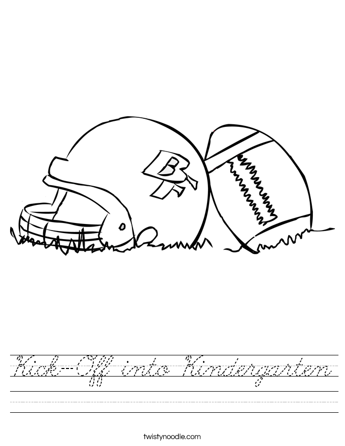 Kick-Off into Kindergarten Worksheet