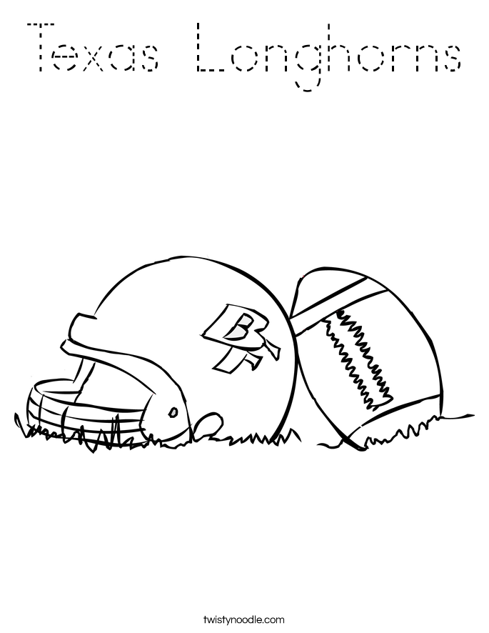 Texas Longhorns Coloring Page
