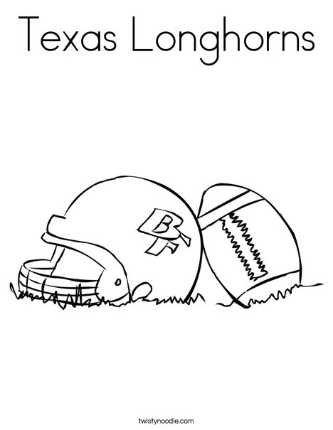 Helmet and Football Coloring Page