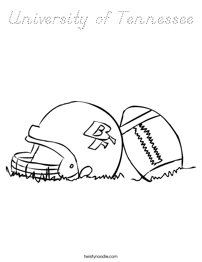 University of Tennessee Coloring Page