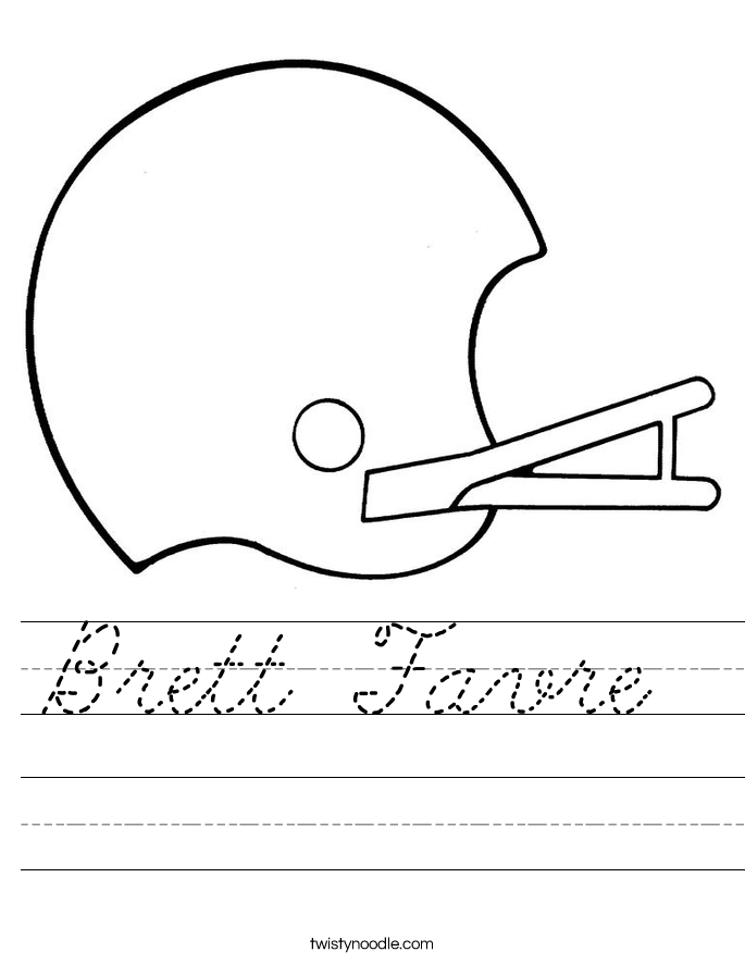 Brett Favre  Worksheet