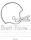 Brett Favre  Worksheet